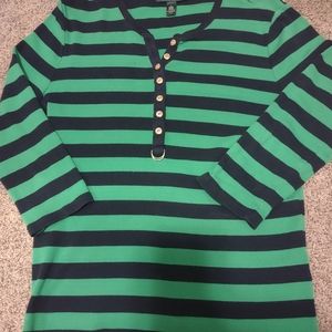 Lauren Ralph Lauren Stripped Top; Size L